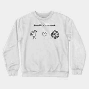 Social Distancing at Thanksgiving Outline Crewneck Sweatshirt